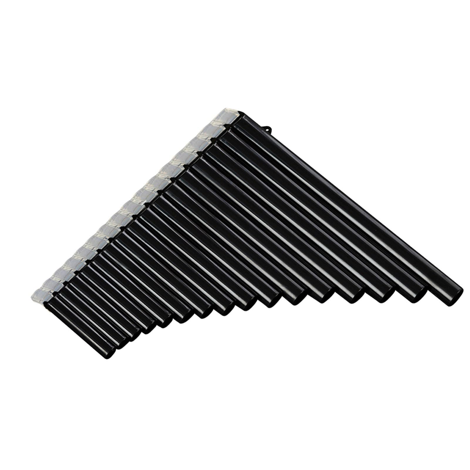 Naroote Flûte de Pan à 16 Tuyaux, Flûte de Pan en ABS Noir avec Sac de Rangement et Sangle pour la Musicothérapie et la Relaxation pour les Niveaux et les âges (BLACK)