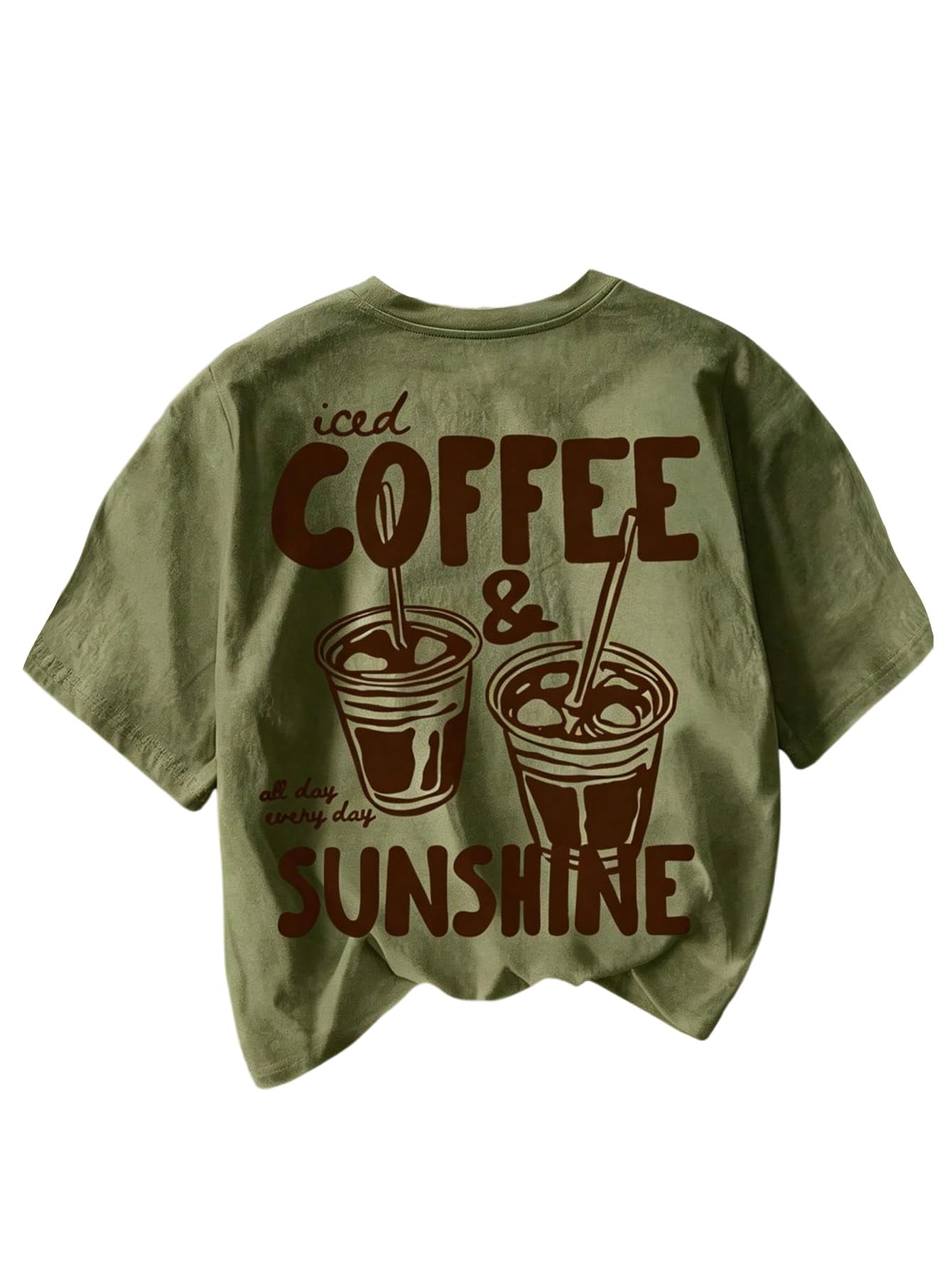 RoseSeek Women's Graphic Letter Tee Crew Neck Trendy Summer Vintage T Shirt
