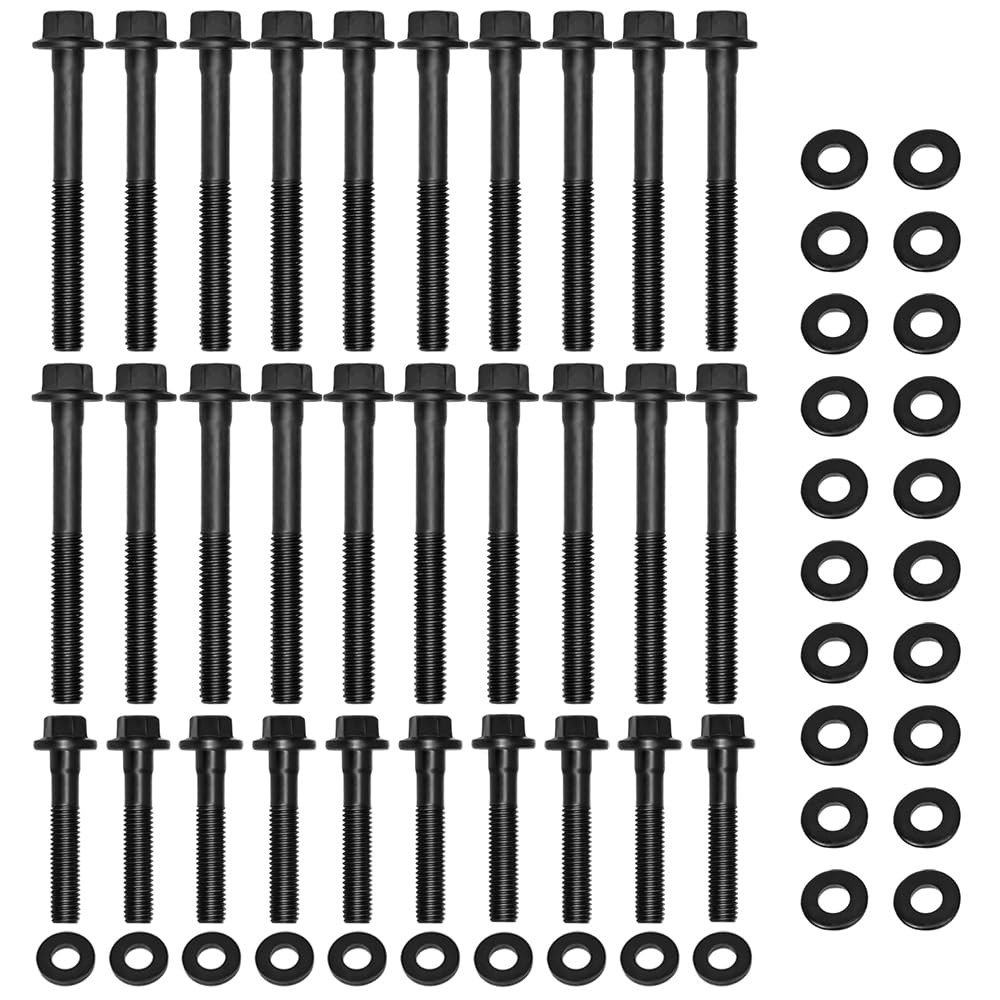 Hex Autoparts Cylinder Head Bolts Kit 134-3610 Compatible with Chevy GM Gen III IV LS Engines 4.8L 5.3L 5.7L 6.0L 6.2L V8 (Mid-2004+), Head Bolt Set 30PCS, Replacement for LS Series (Except LS9)