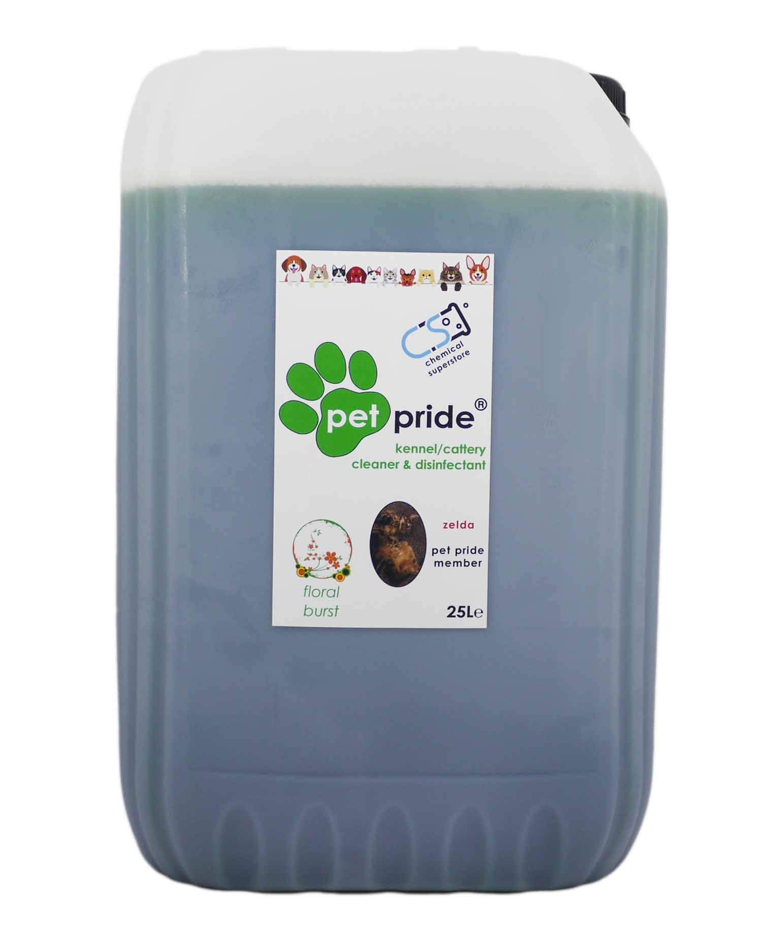 Chemical Superstore PET PRIDE - Kennel Disinfectant/Cleaner 5L to 25L Catteries/Kennels/Sanitizers(25 litre Floral Burst)