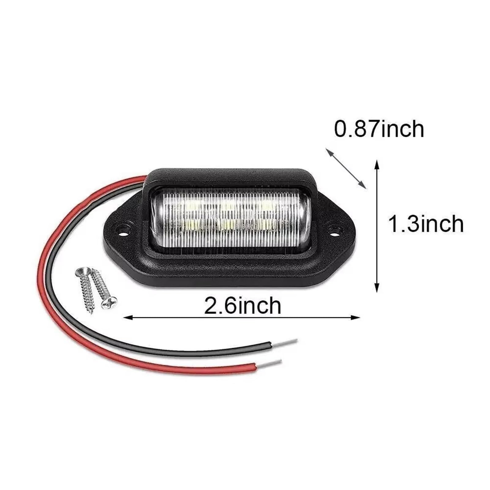 Luces Traseras Matrícula 4 Luces De Matrícula Para Coche 6 LED 12 V 24 Luz Trasera Para SUV Camión Remolque Lámpara Blanca Universales Para