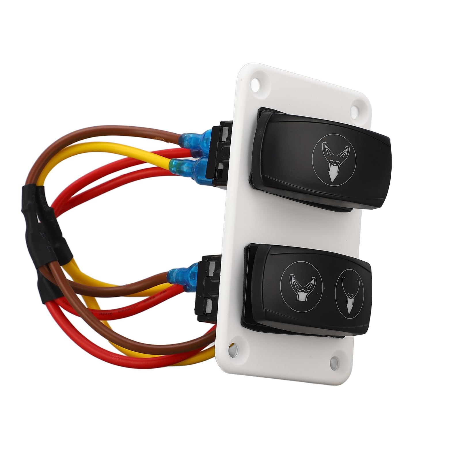 Interrupteur de Panneau de Commande de Toilettes Marins de Réponse Rapide, DC12 24V 3 Way Way RV Toilet Rocker Interrupteur pour les Bateaux et les Yachts