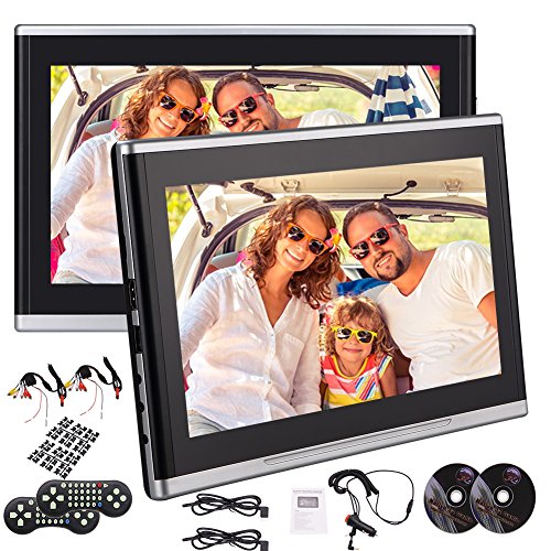 EinCar 10.1 Inch Headrest DVD Player Portable DVD Headrest Monitor for Car Digital