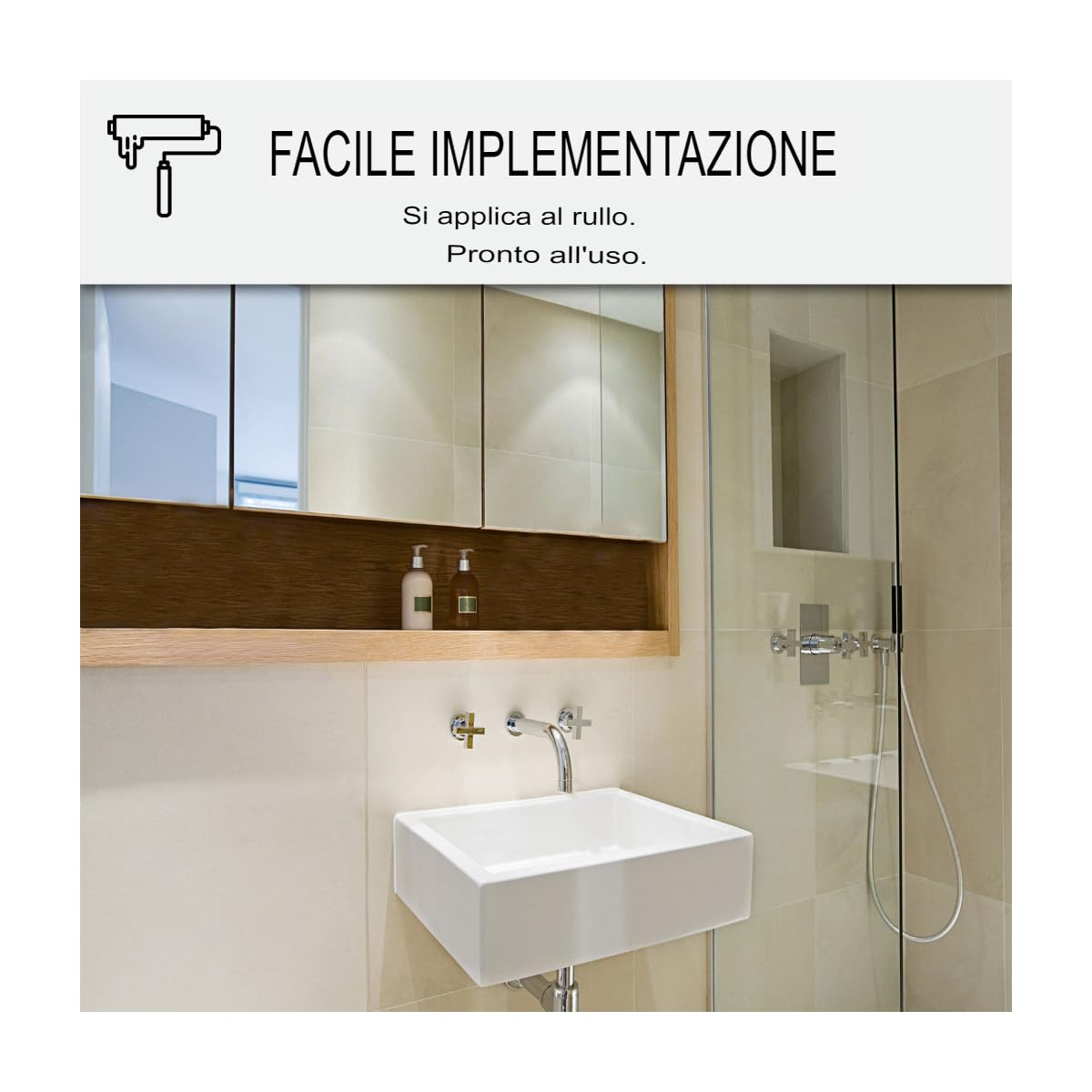 Impermeabilizzazione sotto Piastrelle Doccia Bagno 5 kg | Impermeabilizza Doccia, Bagno, Piastrelle, Calcestruzzo e Pietra, Pronto all'Uso, Applicazione Facile - Arcane Industries