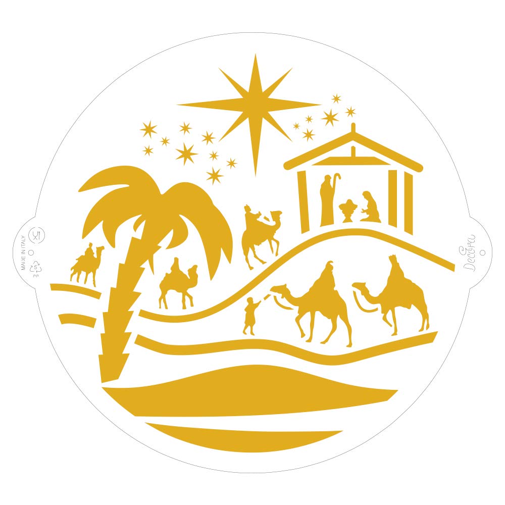 DECORA 9270977 Stencil Nativity Ø 25 CM