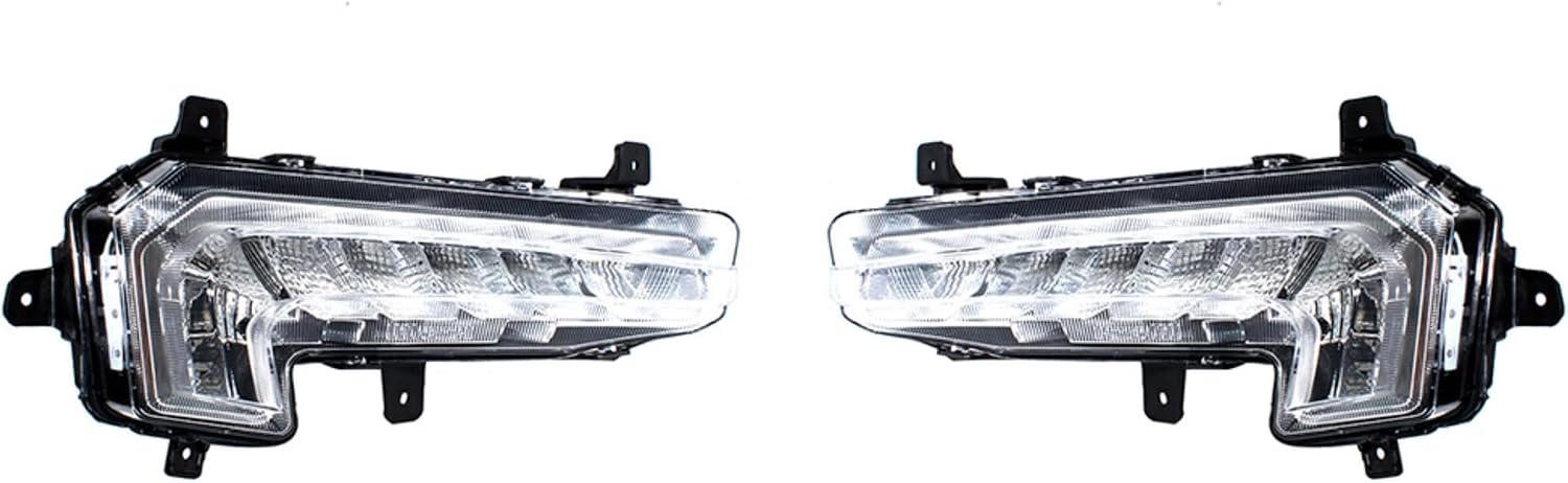 LED Fog Light Lamp Assembly Compatible with Chevrolet Malibu 2016 2017 2018, Replace for 84525421 84525422 (Driver Side + Passenger Side)