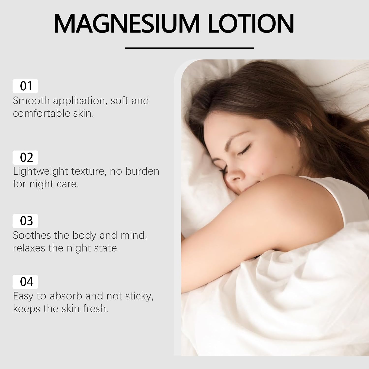 Magnesium Lotion, Unscented, with Hydrolyzed Collagen, Aloe Extract, Coconut Oil, and Shea Butter, 8.36 oz