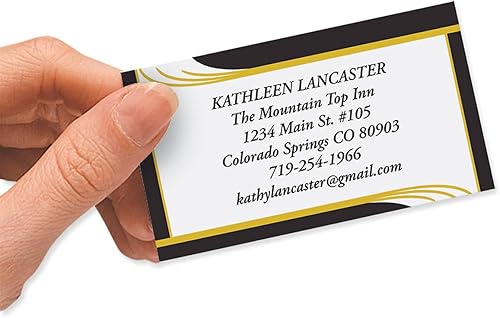 Miniatura 3 de Colorful Images Onyx - Tarjetas de visita personalizadas, 2 x 3 12 pulgadas, juego de 250 tarjetas personalizadas de una sola cara impresas en papel