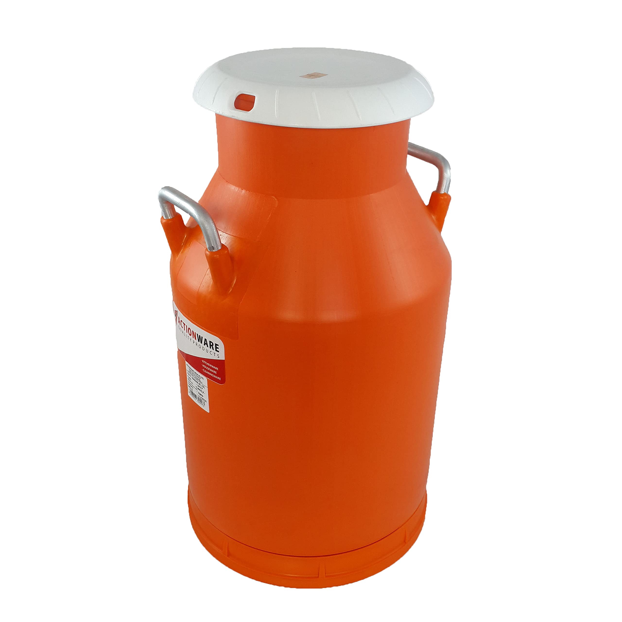 ACTIONWARE Unbreakable Plastic Milk can (30 Ltr.Container)(Orange colour) With Fixed Handle
