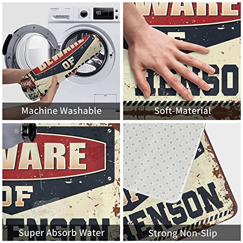 Felpudo grande para exteriores CDSS 65x90 contra suciedad con diseño Beware Of Mr. Henson 4