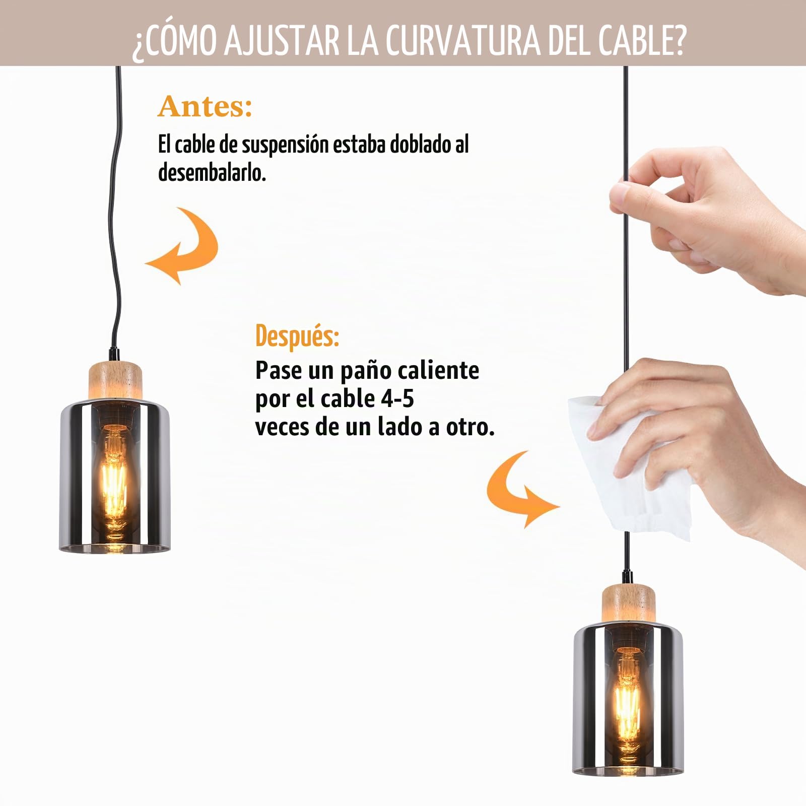 Lámpara colgante de madera para mesa de comedor, E27, Lámpara | colgante vintage para comedor, retro negra de 4 luces - Sin fuente de luz