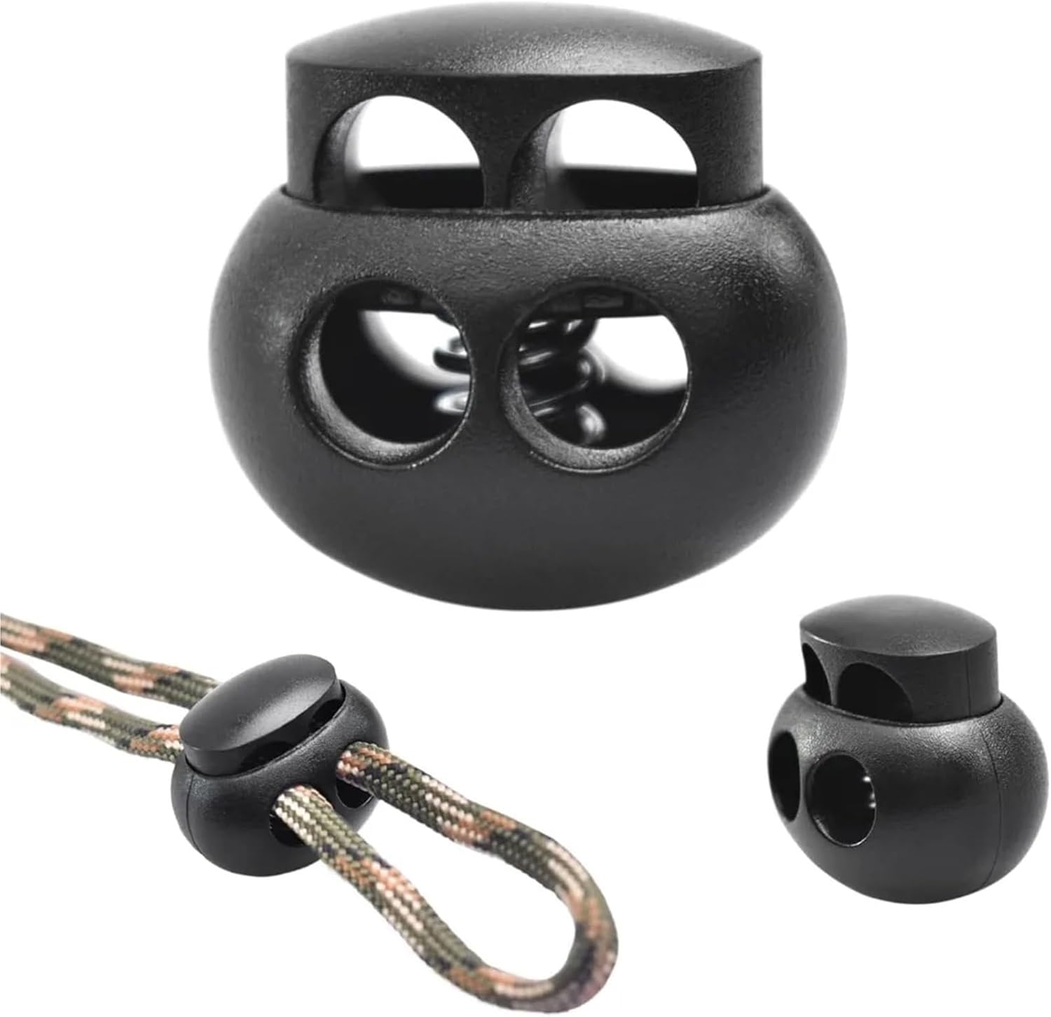 Spring Cord Lock 200pcs Plastic Cord Lock Stopper Toggle Clip Block Retainer