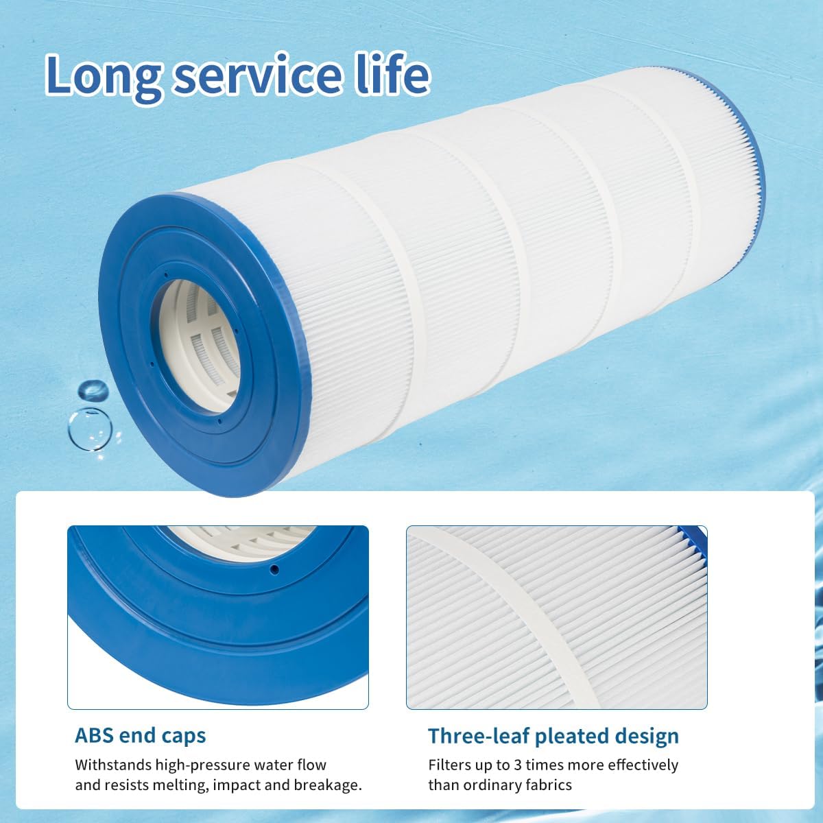 4 pezzi PA120 cartucce filtro piscina Compatibile con Hayward C1200, Ultra-B2, PCX1200RE, PA120, C-8412, cartucce filtro di ricambio da 120 sq.ft.