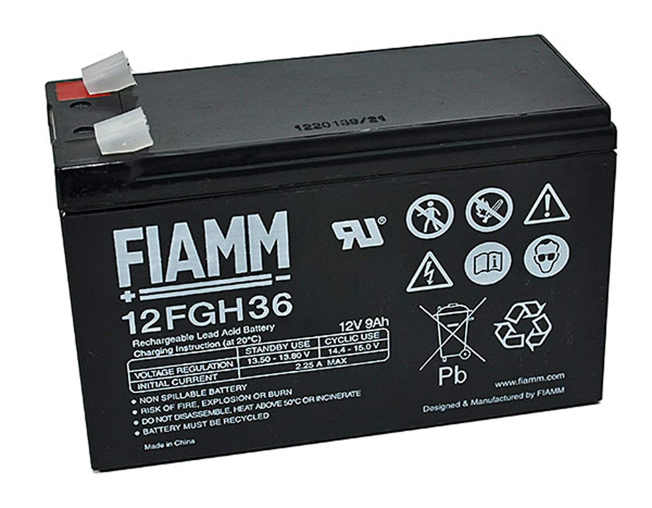 FIAMM IC-12FGH36 - Batteria al Piombo 12V 9Ah (Faston 6,3mm)