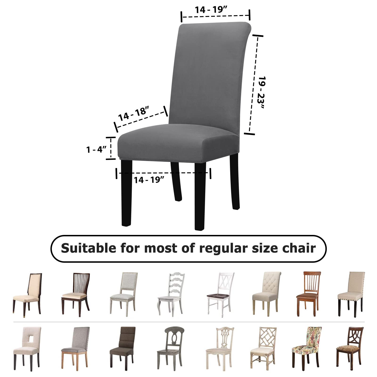 Lellen Dining Chair Covers Set of 4 - Image 4