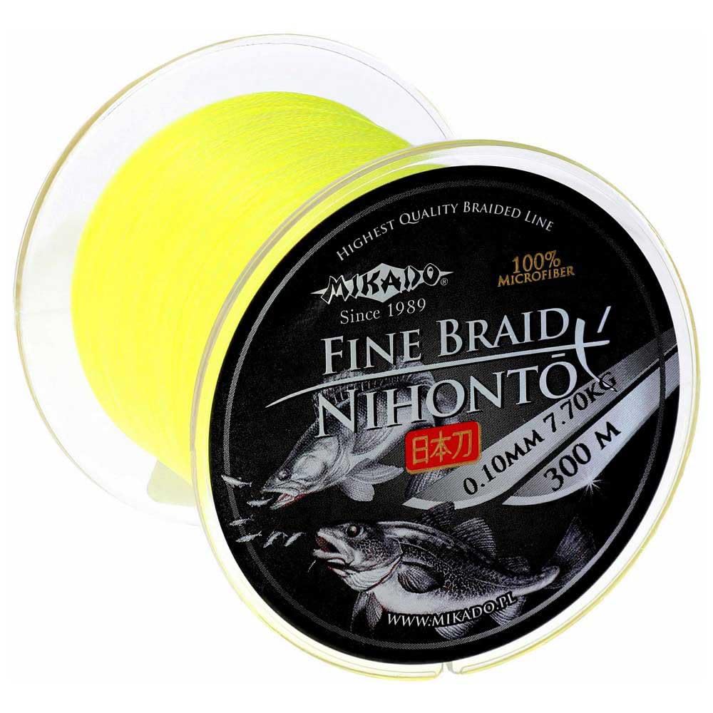 Mikado Nihonto Fine Braid - 0.08mm/4.95Kg/300M - Fluo Gelb
