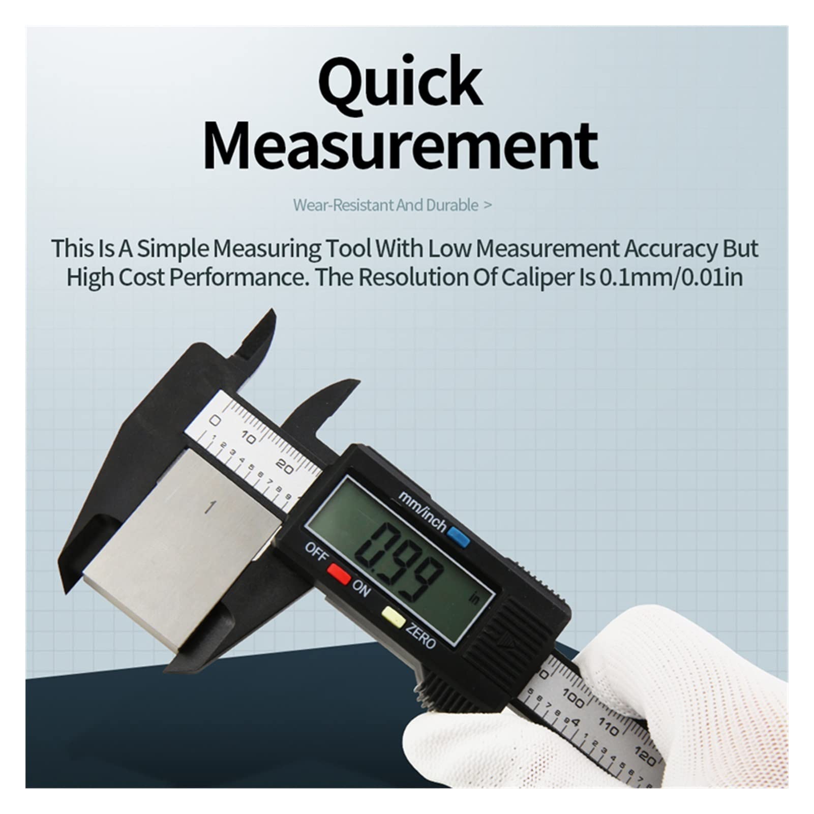 Calibrador Digital de Fibra de Carbono, calibradores Vernier de plástico, Instrumento de medición electrónico, micrómetro, Regla de Profundidad, Herramientas de medición