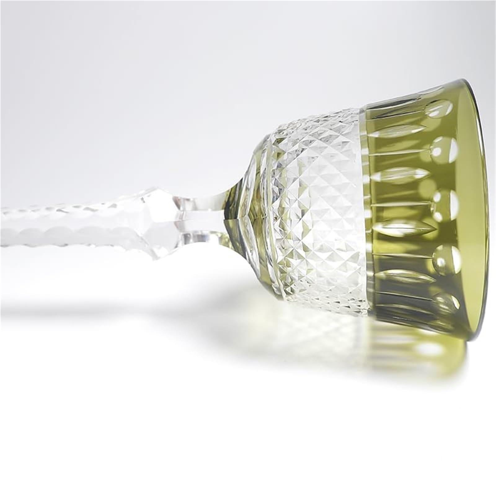 Luxuriöse, handgeschnitzte Champagnerflöte aus farbigem Kristall, eleganter Cocktailkelch mit Stiel for Hochzeit, Party, feines Essen, Geschenk(Rosso)