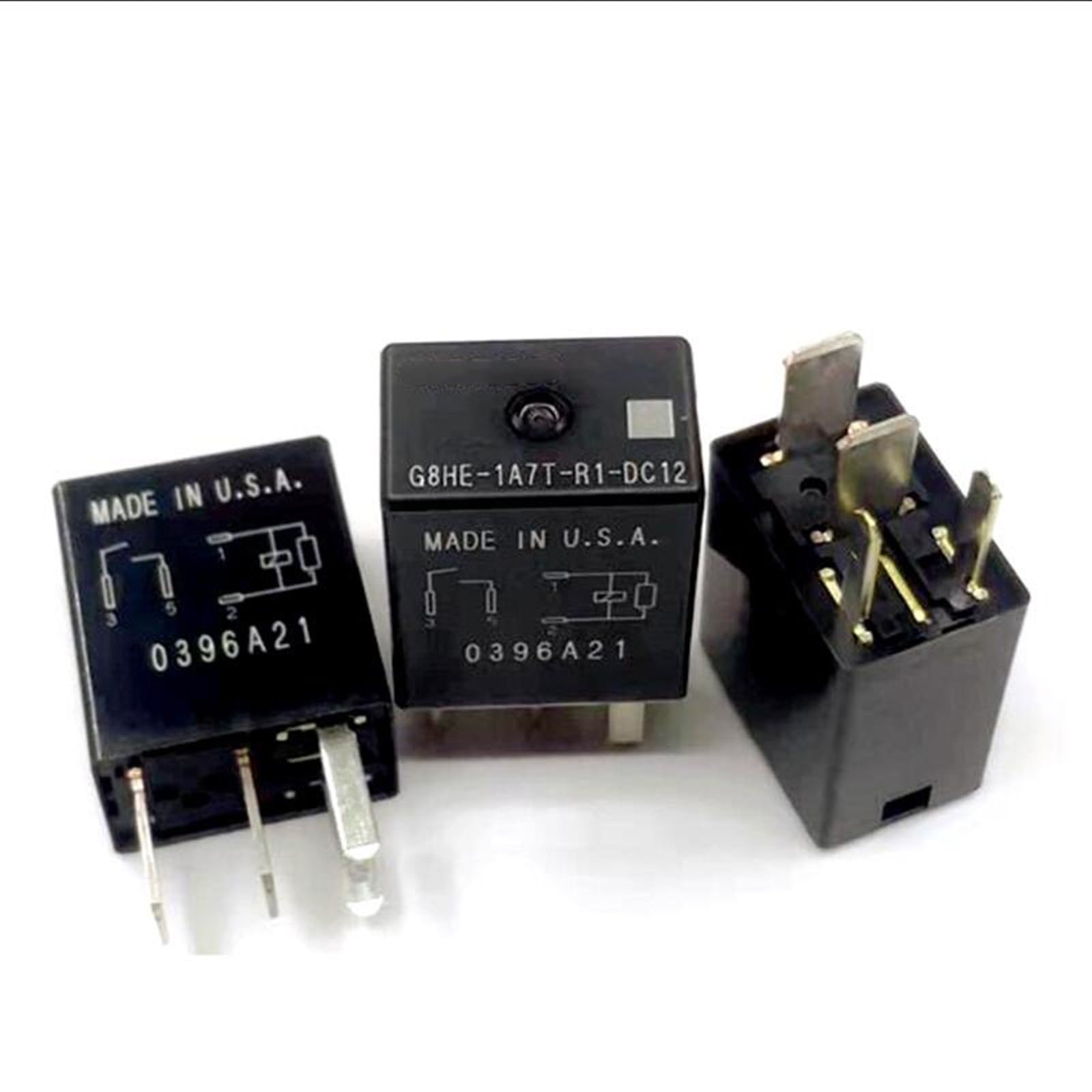 WEUSANXPL CAR Relay G8HE-1A7T-R1-DC12 G8HE 1A7T R1 DC12 G8HE1A7TR1DC12 12VDC DC12V 12V 4PIN AUTO Relay