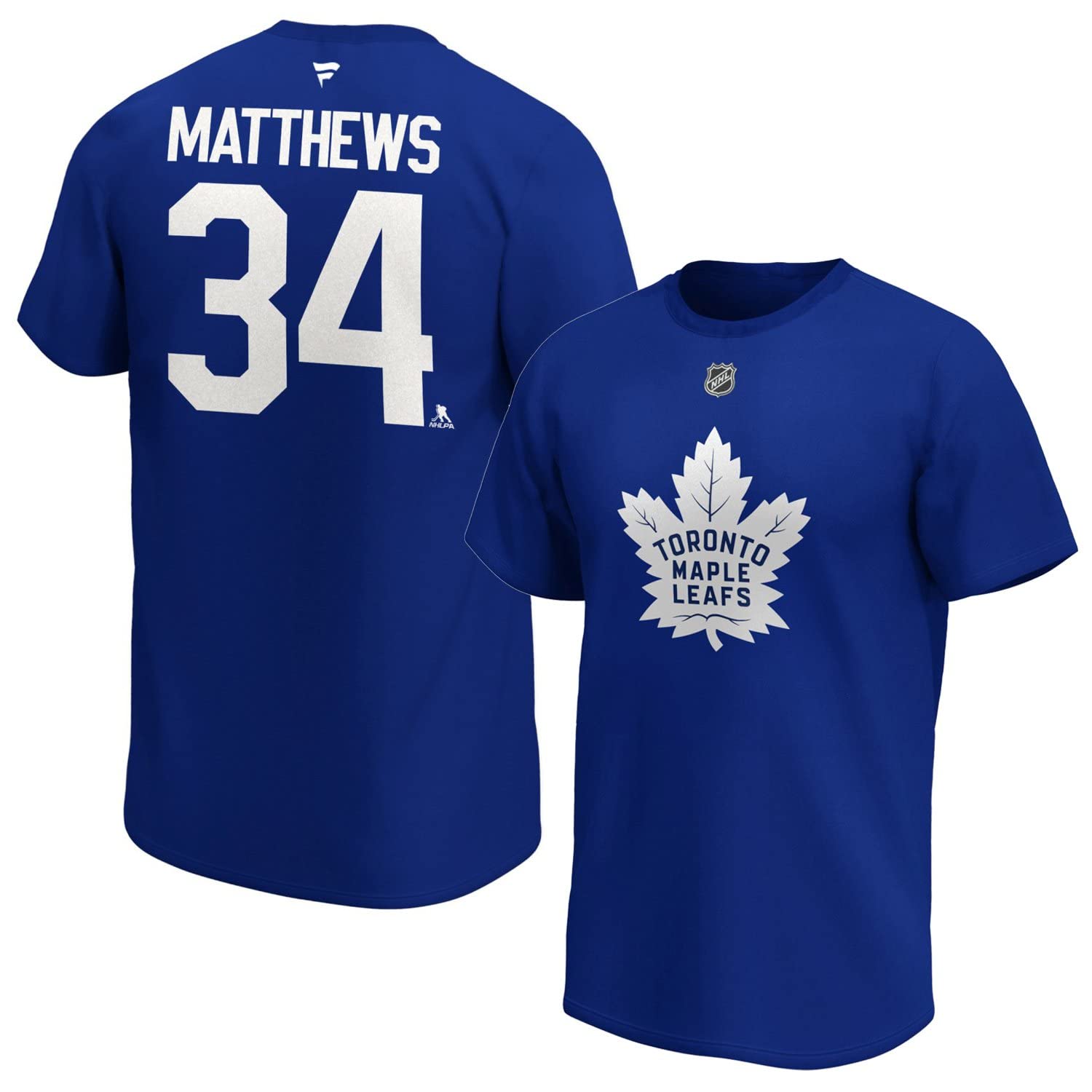 Fanatics Cobalt Blue Toronto Maple Leafs Nhl Shirt #34 Auston Matthews - M