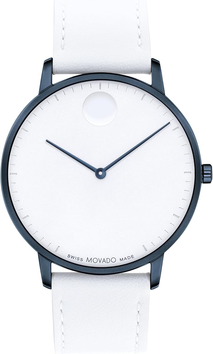 Movado Face Men's Luxury Quartz Watch - Swiss Movement - Water Resistance 30 Meters (3ATM) - Elegant Timepiece - Gift for Him - 41mm