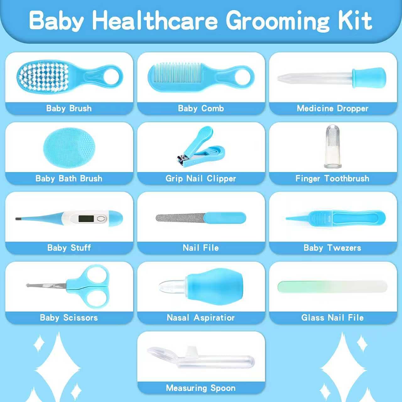 Kit de cuidado de la salud y aseo para bebés, juego de cuidado de seguridad para bebés, juego de cortaúñas eléctrico para recién nacidos, guardería, cuidado de la salud para recién nacidos, niños y