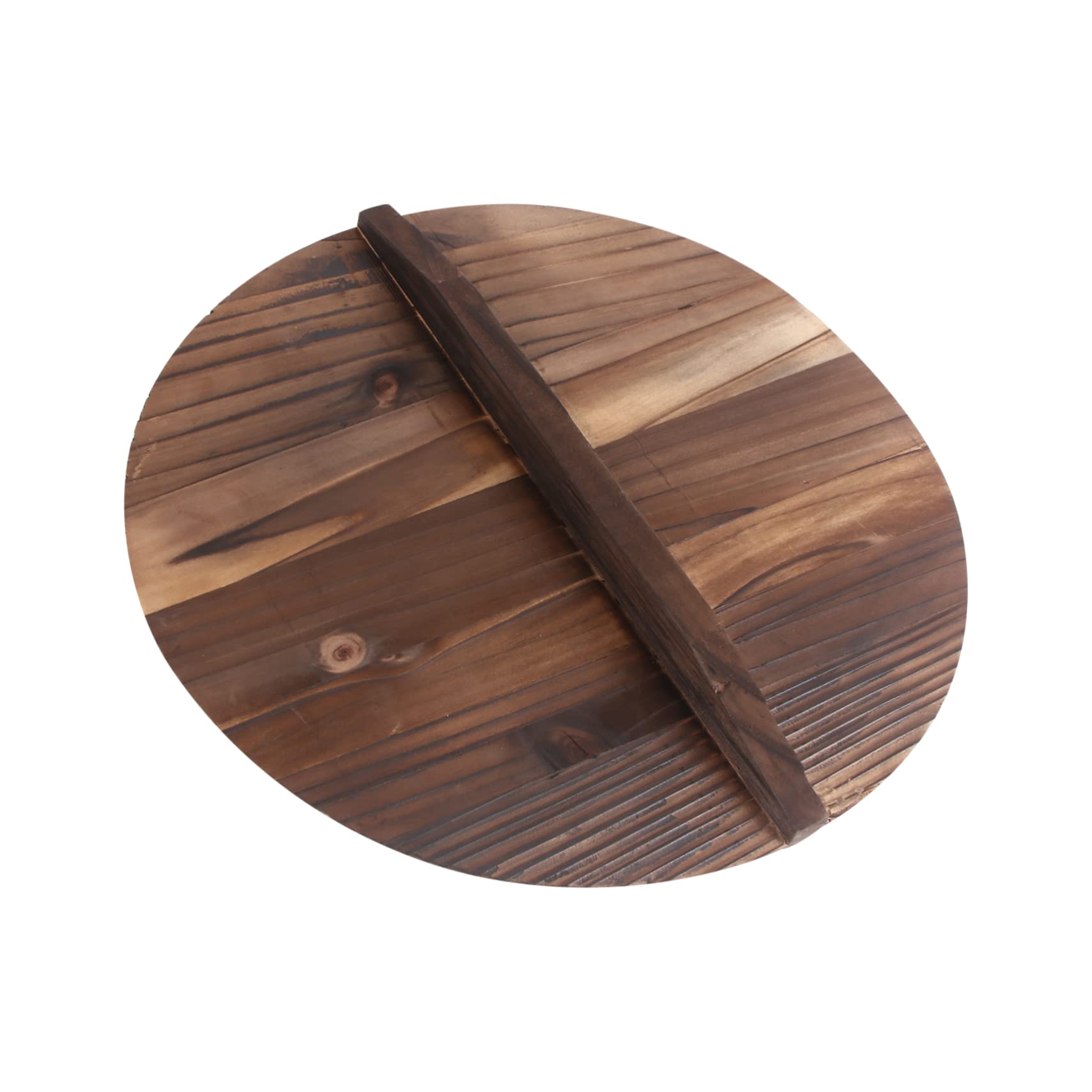 Alipis Natural Wooden Wok lid/Cover Kitchen Tool, Pot Cover Lightweight Wooden Kitchen Accessory (32cm/12.6inch)