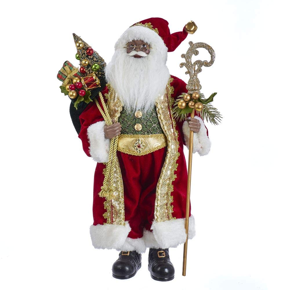 Père Noël Kurt S. Adler 45 cm : figurine de collection haute qualité pour décor de prestige