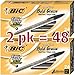 Bic Cristal Bold, 1.6 mm Ball Pen, Black - Pack of 48 (MSBP241-BKx2)