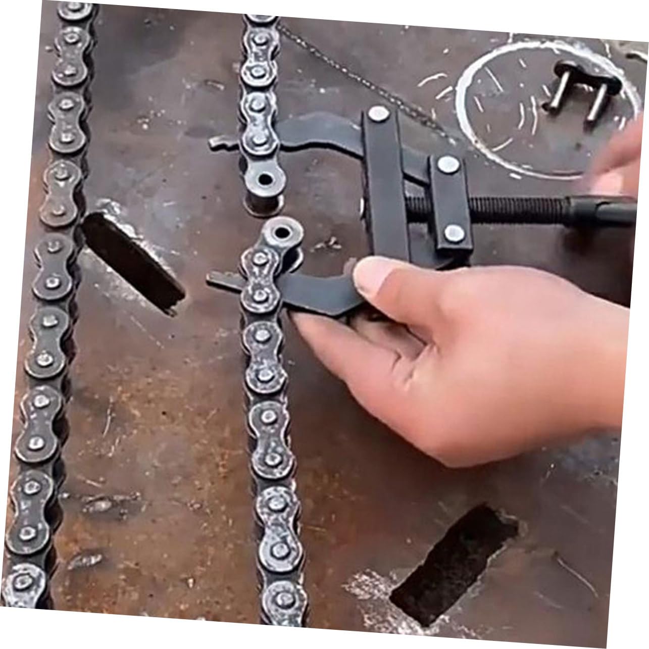Tensor De Cadena Para Motocicleta Tamaño l De Acero Resistente Multifuncional Para, Aflojar y Cortar Cadenas Herramienta Industrial Para Mecánicos y Bricolaje