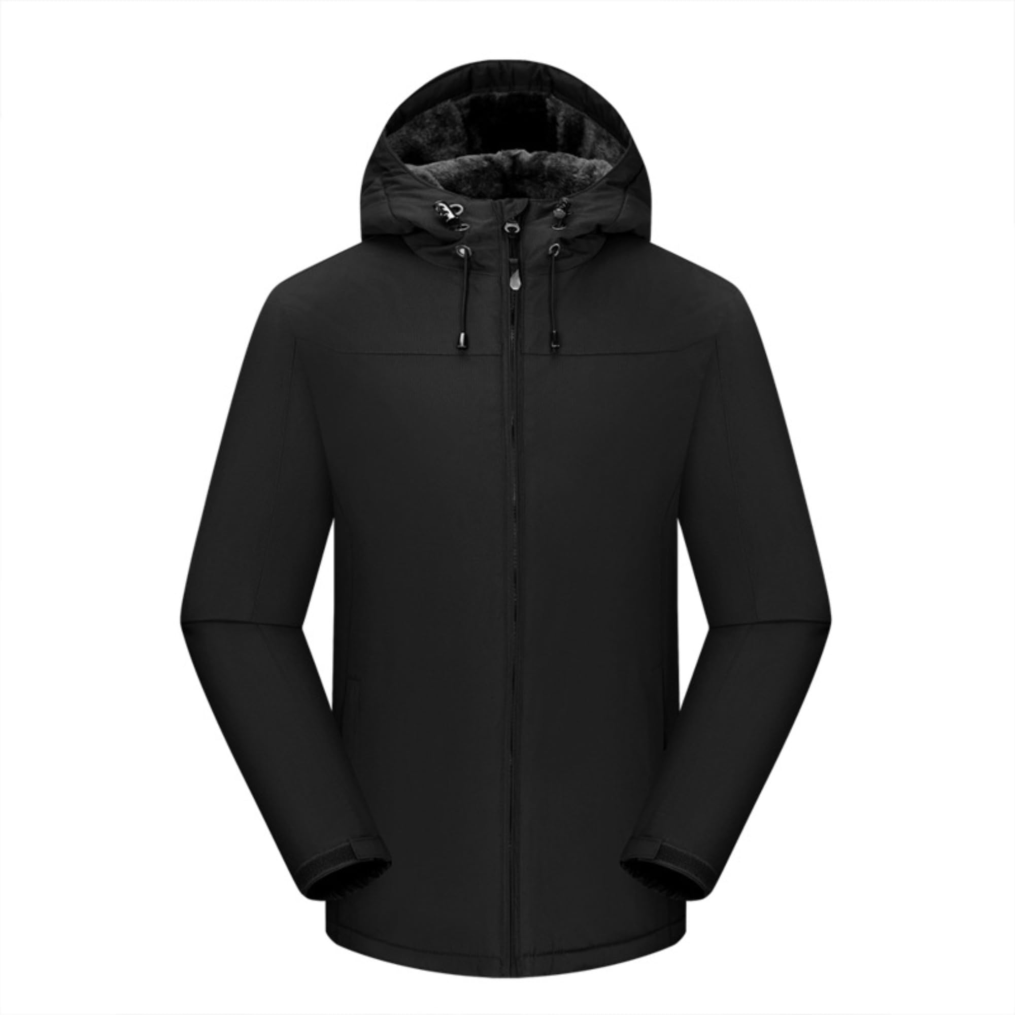 JEShifangjiusu Parka da uomo con cappuccio foderato in pile termico impermeabile giacca da sci giacca a vento escursionismo snowboard giacche
