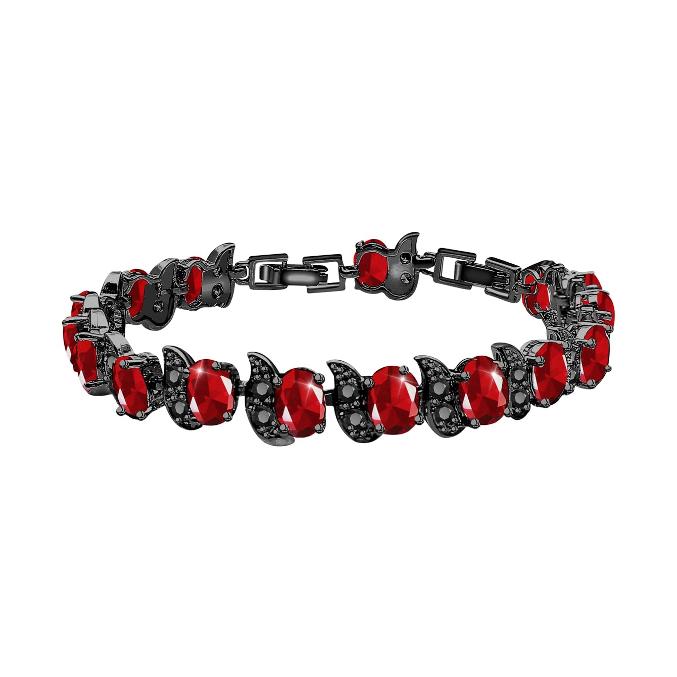 LMXXVJ Fashion Tennis Bracelet Created Emerald White Gold Plated Charm Bracelet Gifts Jewelry for Women