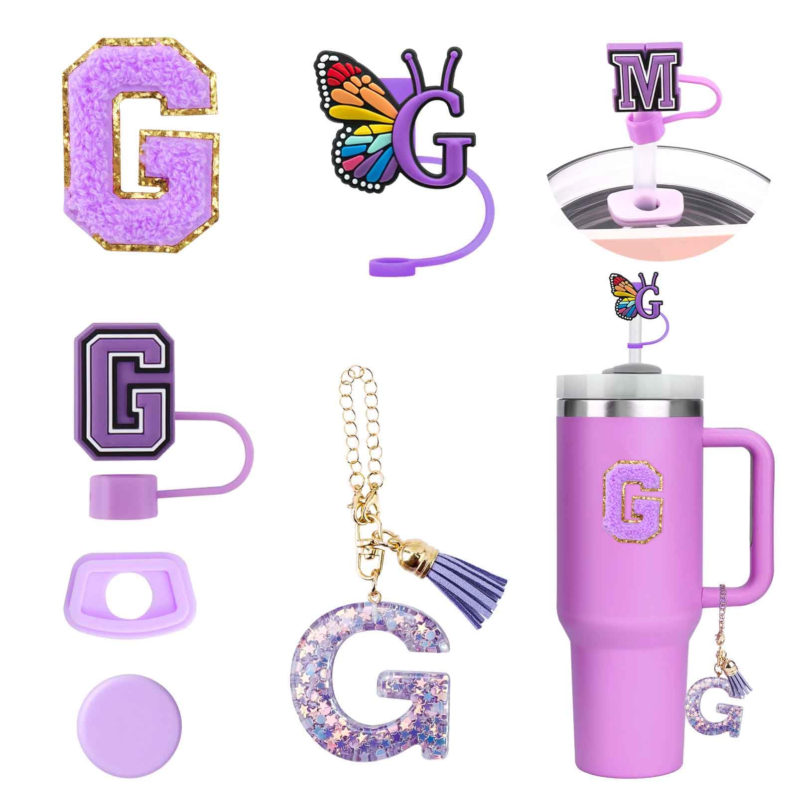 Accessoires Personnalisables Pour Tumbler Stanley Cup - Lettres, Autocollants, Couvercles Paille - Lot 6pcs