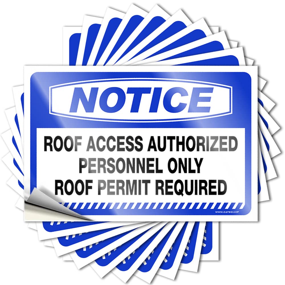 Vintage Outdoor Decor Tattoo Cover | Notice Roof Access Authorized Personnel Only Southern Christmas Sticker Pack(12X18CM)