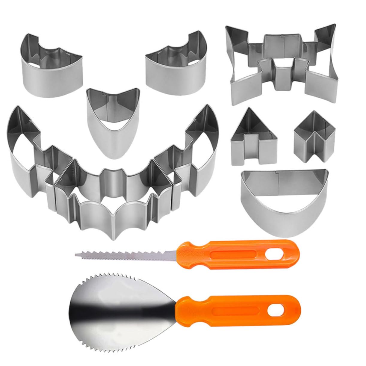 Cabilock Halloween Pumpkin Carving Tool 1 Set Carving Kit Stainless Steel Plastic Diy Pumpkin Sculpting Tools
