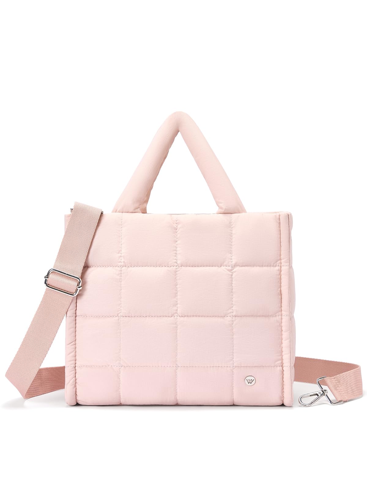 WESTBRONCO Puffer Crossbody Bags for Women Quilted Tote Bag Puffy Weekender Overnight Bag Nylon Shoulder Handbag