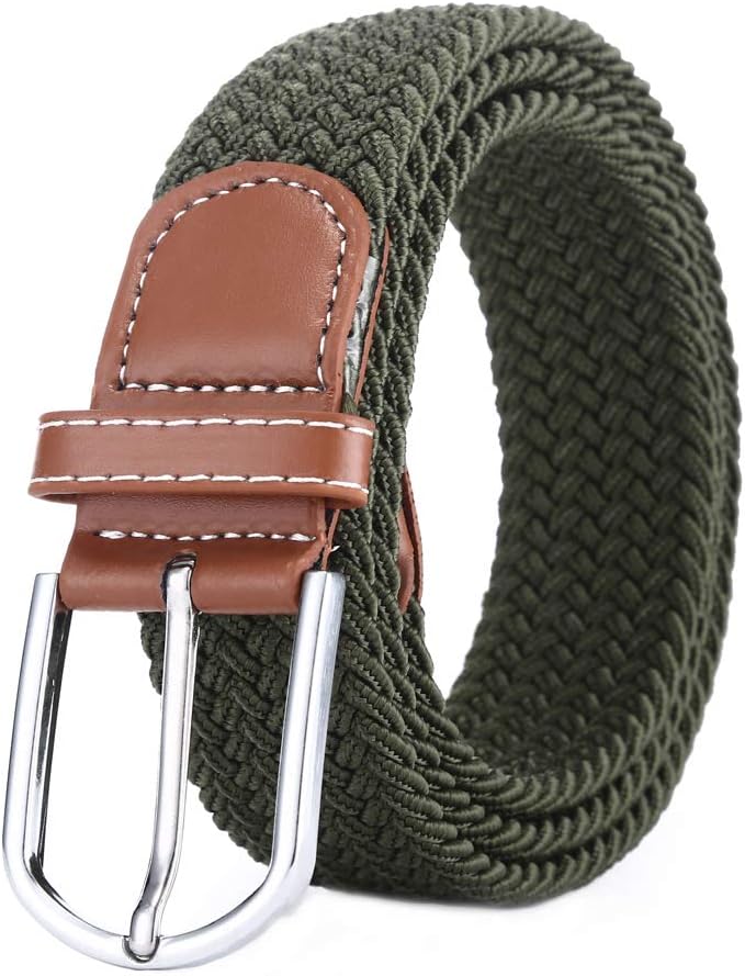 Elastic Woven Belt - Multi-colours Elasticated Braided Stretch Fabric Belt For Men Women