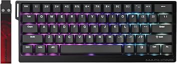 Hyekit x FGG MADLIONS MAD 60 HE RGB 60% Wired Magnetic Switch Mechanical Gaming Keyboard with Adjustable Actuation, 8000 Hz Polling Rate, Rapid Trigger Mode, Hall Effect Switches, for PC/Mac, Black