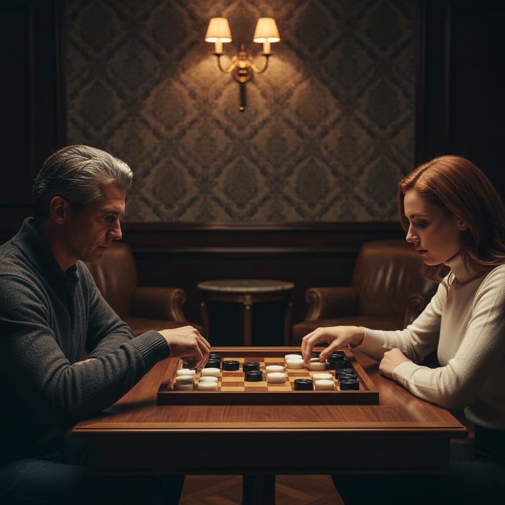 Marble Chess and Checker Pieces Set with Free Storage Box, Collection (White Black)