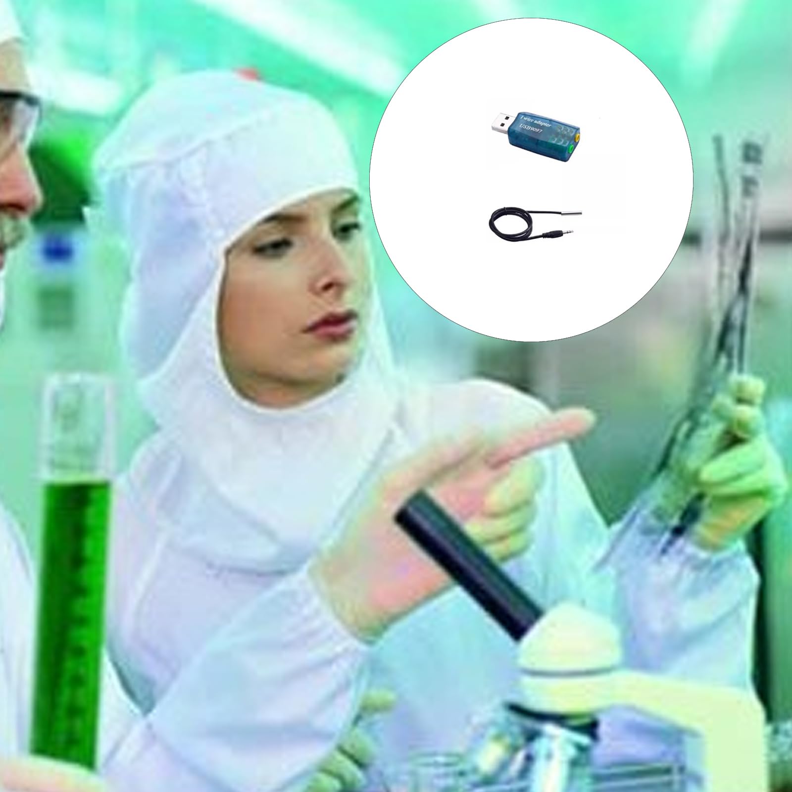 Registratore temperatura alimentato tramite USB Riconoscimento unico del dispositivo Da 55 ℃ a 125 ℃ Applicazione laboratorio Strumento misurazione della temperatura USB