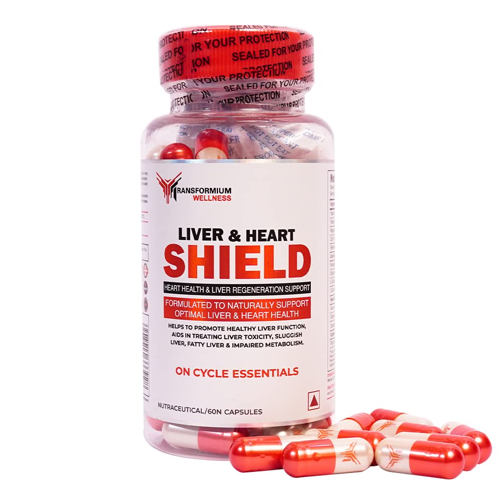 Liver & Heart Shield by Transformium Nutrition for Liver Protection, Heart Support, Kidney & Whole Body Detox with Milk Thistle, Nac, L - Glutathione (60 Capsules) (B08Y6NXHRV) Amazon Price History, Amazon Price Tracker