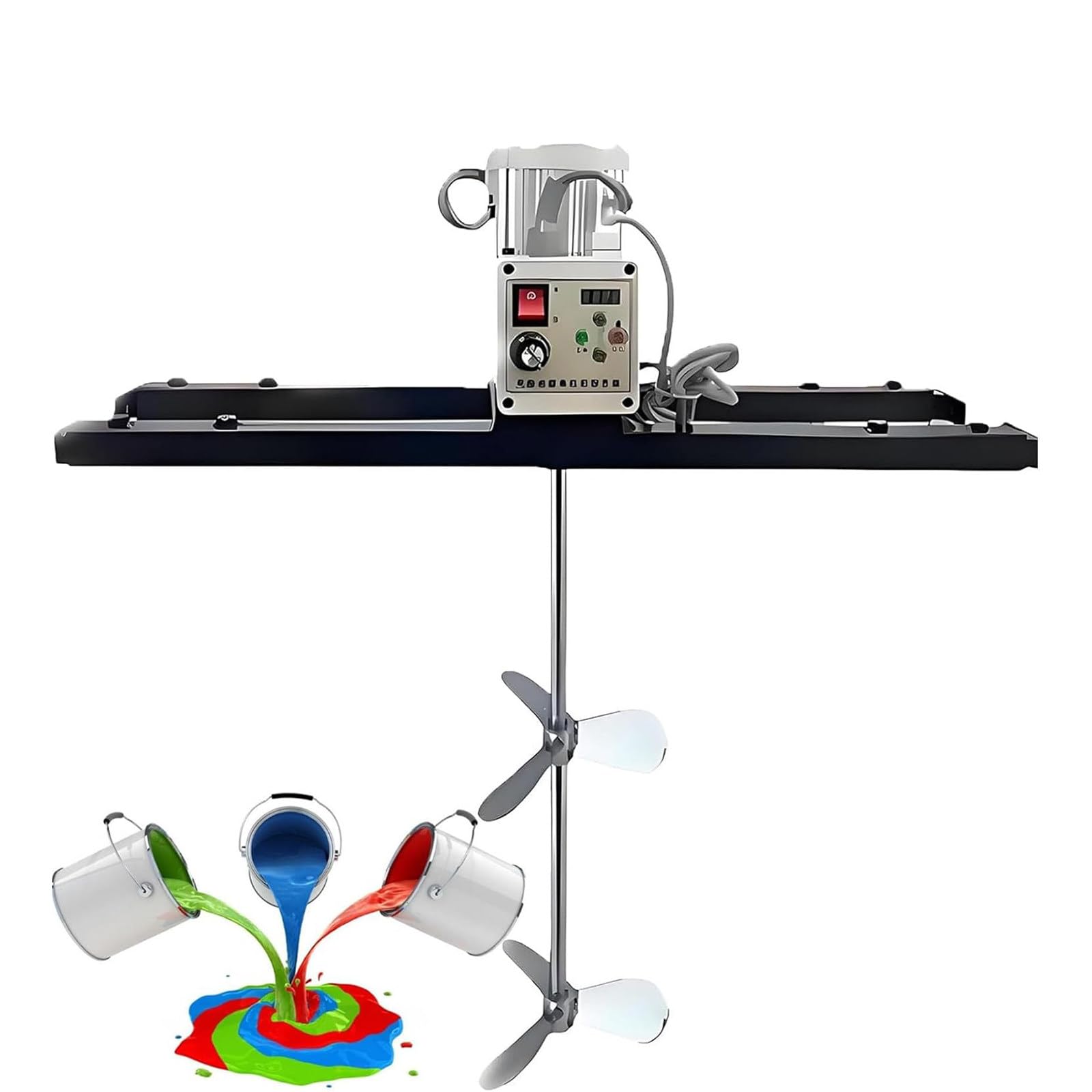 HajMyrdonyx Stirring Capacity Paint Stirrer 2100W Tank Mixer Machine, IBC Agitator Variable Speed 200-3000 RPM Paint Agitator 32NM High Torque Paint Mixing Equipment for Viscous Liquid,Ink B