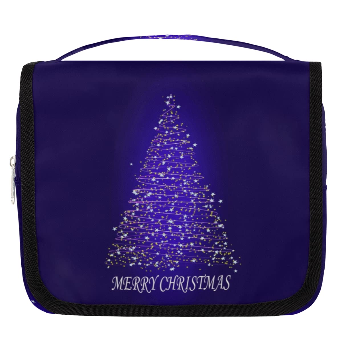 Wesołych Świąt Podróżna Kosmetyczka Choinka Mycie Torba Unisex Wiszące przybory toaletowe Kosmetyczka Organizer do makijażu, wielobarwny, Jeden rozmiar