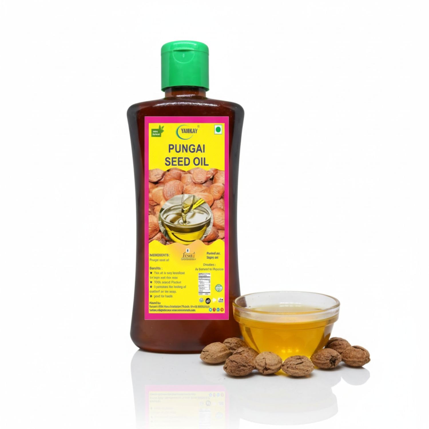 Yamkay Pungai seed oil Pongamia Pinnata | Honge oil, Kanuga oil, Karanja oil | Pure Karanja Seed Carrier Oil | 100% Pure and Natural Cold Pressed | For Skin, Hair & Body Care 250 ml-image-42