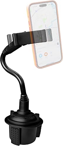 Miniatura 1 de CHARGEWORX Soporte para teléfono con portavasos soporte ajustable para teléfonos, reproductores de MP3 y más  Rotación de 360, bloqueo rápido y