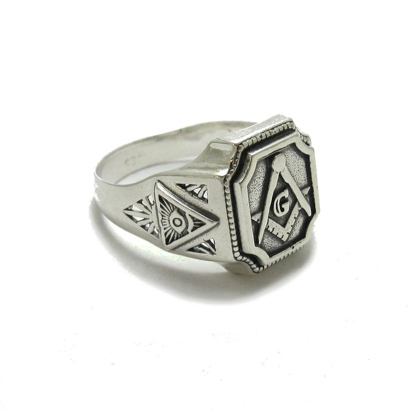 Anello massonico da uomo in argento 925 R001781