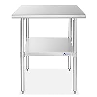 Vista 43 de Tabla de cocina Grindmann de acero inoxidable - 72'' x 24 in.