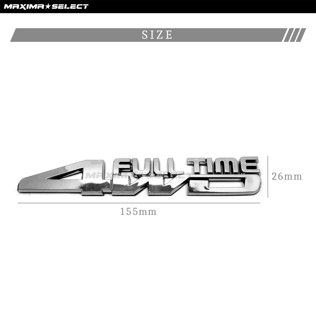 Amazon | MAXIMASELECT FULL TIME 4WD エンブレム AWD REAL TIME 4WD 