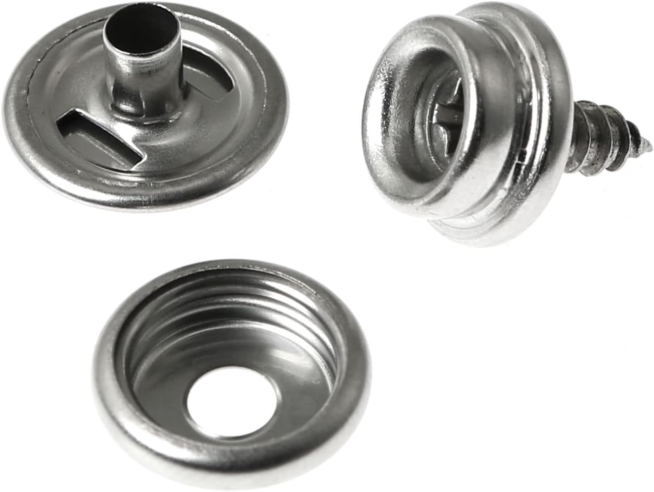 Canvas Snaps Maxmoral 20 Sets Stainless Steel Marine Grade