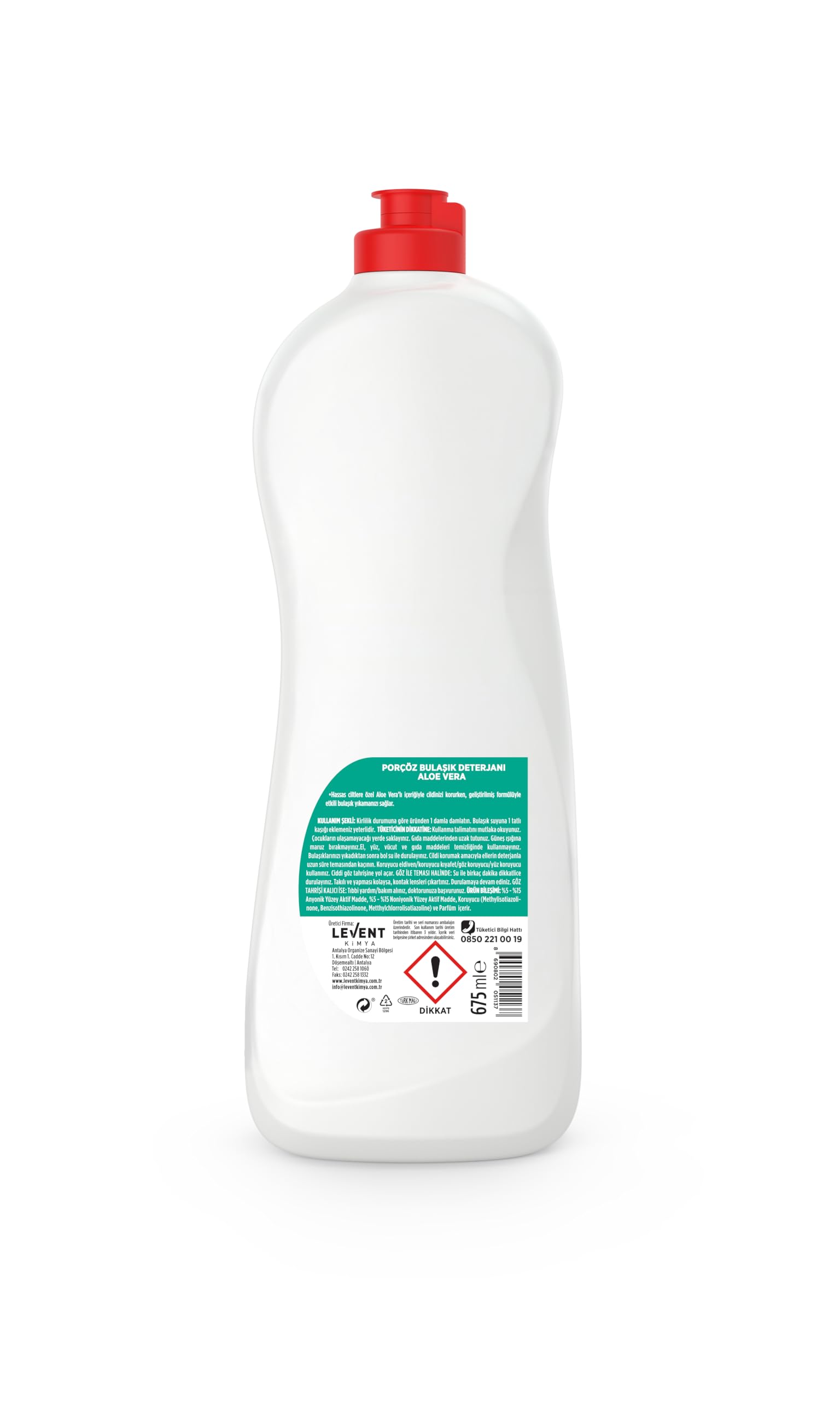 Porçöz Bulaşık Elde Yıkama Deterjanı Aloe Vera 675 Ml